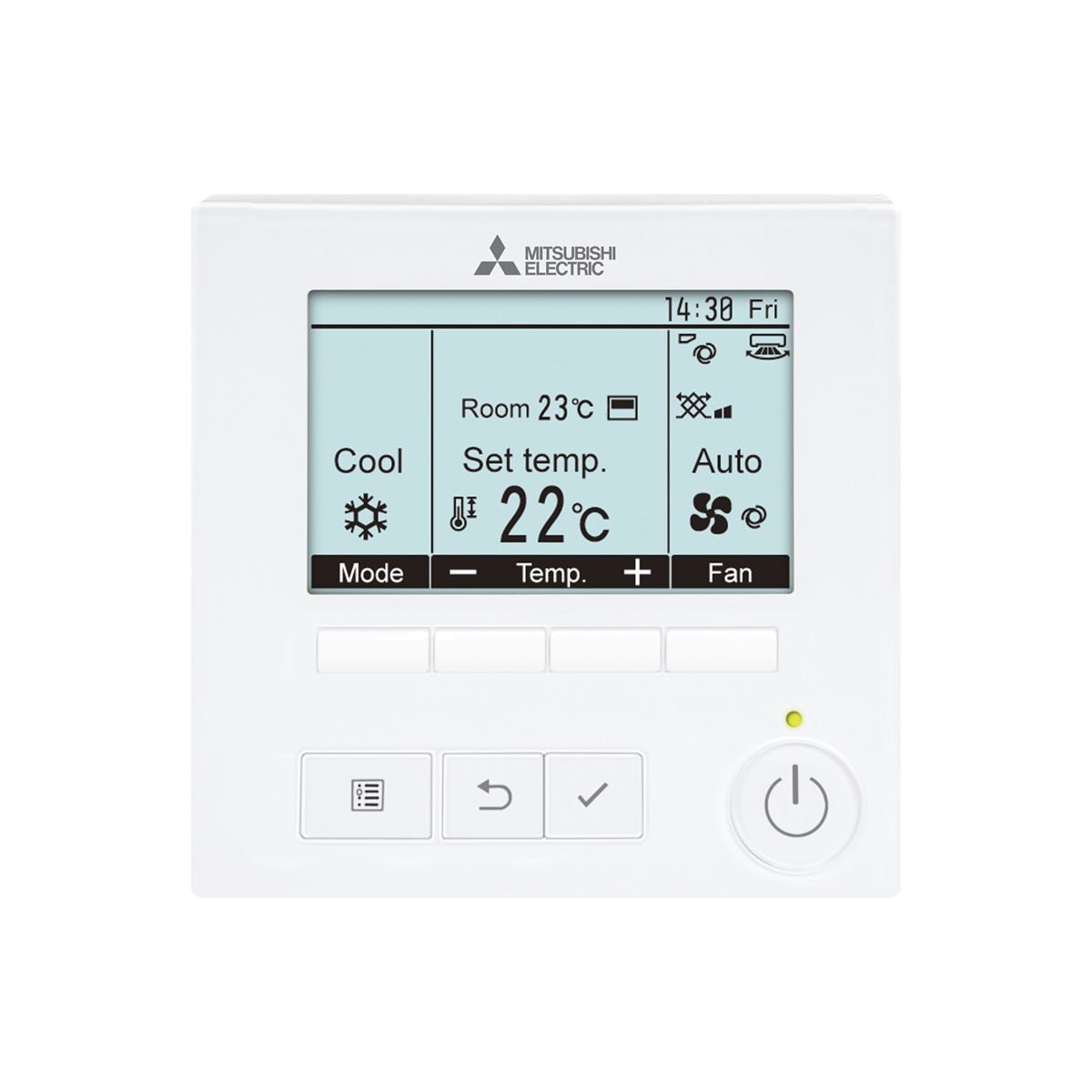 Valdymo pultelis Mitsubishi Electric MSY-TP oras-oras šilumos siurbliams PAR-41MAAB Valdymo pultelis Mitsubishi Electric MSY-TP oras-oras šilumos siurbliams PAR-41MAAB